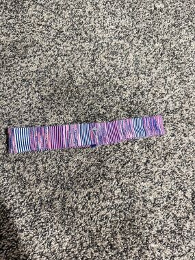 Ivivva Pink and Blue Striped Elastic Headband